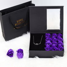 Load image into Gallery viewer, Christmas Valentine&#39;s Day 12 roses gift box (with necklace)AE4069
