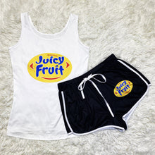 Load image into Gallery viewer, New print suspender shorts suit AY1050
