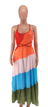 Load image into Gallery viewer, Fashion Contrast Tie Chiffon Dress（AY2224）
