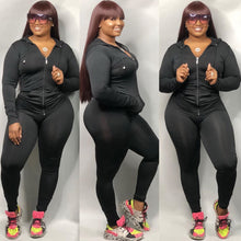 Load image into Gallery viewer, Hot selling solid color zipper hooded suit
