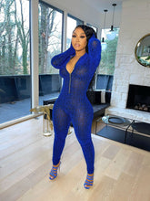 Load image into Gallery viewer, Solid color mesh long sleeve jumpsuit（AY1587）
