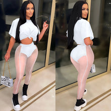 Load image into Gallery viewer, Sexy mesh sheer trousers two-piece set（AY1838）
