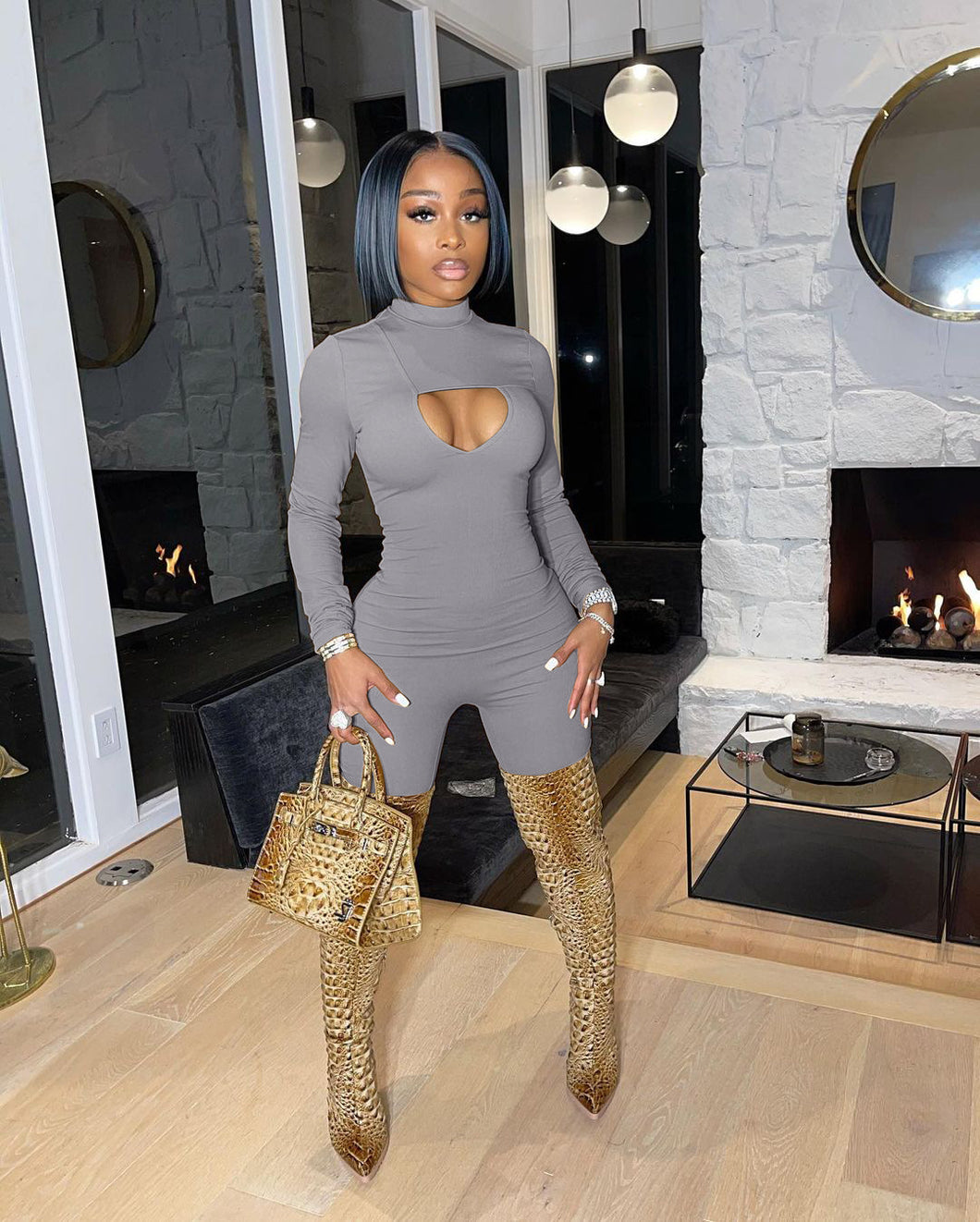 Sexy Cutout Bodysuit（AY1787）