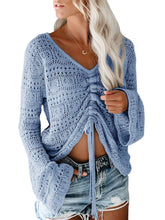 Load image into Gallery viewer, Hollow Flare Sleeve Knit Sweater（AY2355）
