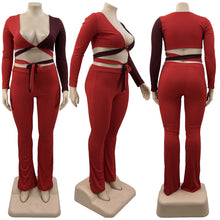 Load image into Gallery viewer, Sexy two-color stitching two-piece set（AY1668）
