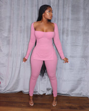 Load image into Gallery viewer, Fashion long-sleeved high-slit pit strip suit（AY1496）
