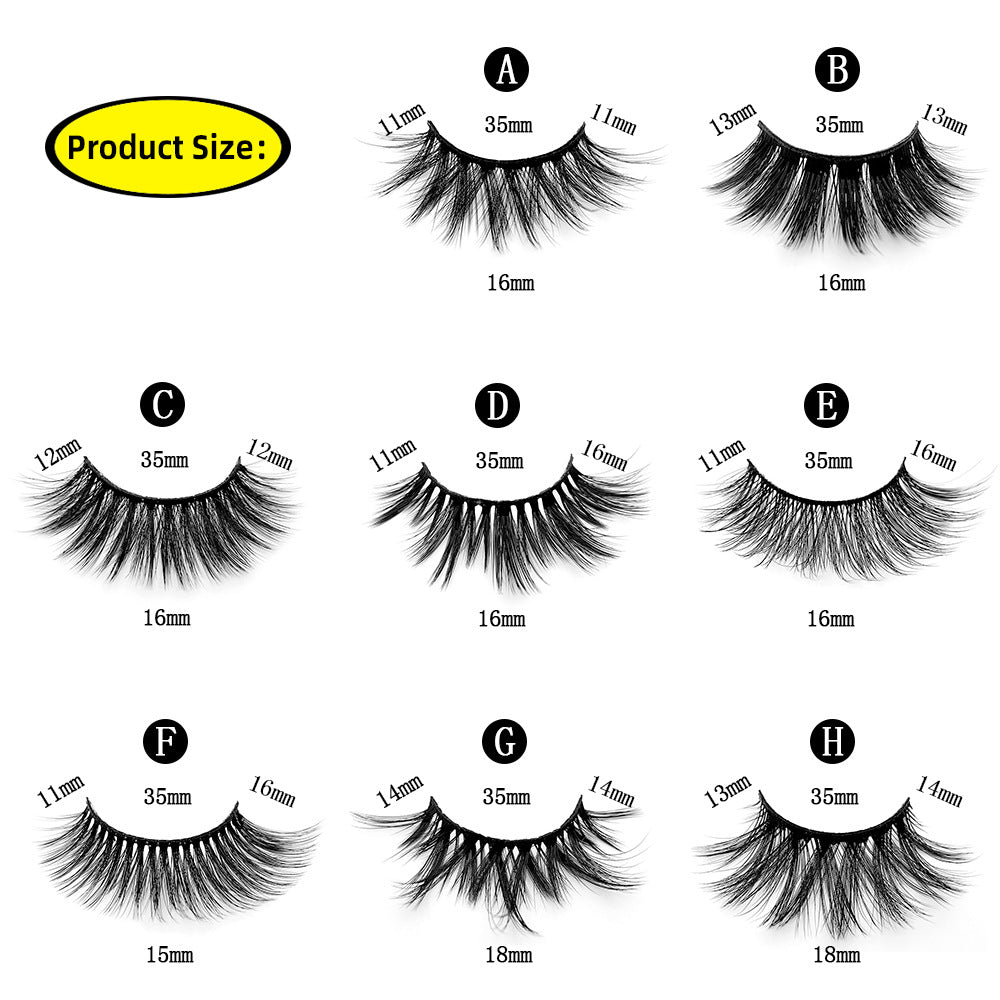 Hot selling natural lengthened false eyelashes set