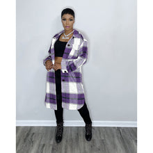 Load image into Gallery viewer, Fashion plaid long shirt jacket（AY1591）
