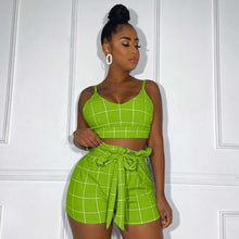 Load image into Gallery viewer, Fashion plaid sling set AY1009
