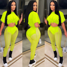 Load image into Gallery viewer, Sexy mesh sheer trousers two-piece set（AY1838）
