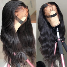 Load image into Gallery viewer, Human Hair 180% Density Lace Front Wigs Body Wave 13x4 Natural Color Wigs(AH5050)
