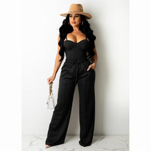 Load image into Gallery viewer, Fashion Camisole Drawstring Wide Leg Suit（AY1720）
