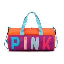 Load image into Gallery viewer, PINK color-blocking shoulder bag (normal product, non-brand)
