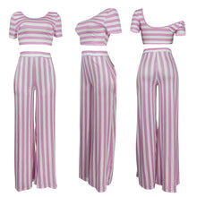 Load image into Gallery viewer, Sexy Striped Wide Leg Pants Set（AY2167）
