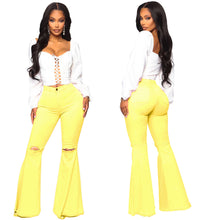 Load image into Gallery viewer, fashion all-match wide-leg denim flared pants（AY1300)

