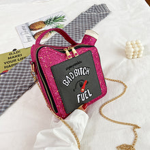 Load image into Gallery viewer, Personalized laser sequined letter oiler messenger bag（AB2088）
