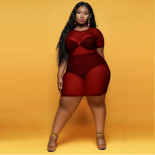 Load image into Gallery viewer, See-through solid color dress (without inner)AY1773
