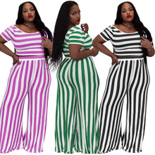 Load image into Gallery viewer, Sexy Striped Wide Leg Pants Set（AY2167）
