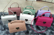 Load image into Gallery viewer, Multicolor rivet jelly fashion pouch AB2015
