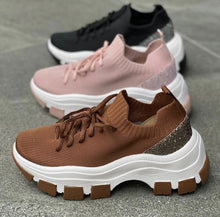 Load image into Gallery viewer, Hot sale flying woven sponge cake platform sneakers
