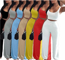 Load image into Gallery viewer, Vest wide leg pants leisure set AY1055
