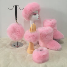 Load image into Gallery viewer, Colorful plush boots round pack four-piece suit（HPSD164）
