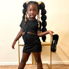 Load image into Gallery viewer, Children Short sleeve open waist dress AY2151

