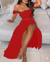 Load image into Gallery viewer, Tube top long skirt suit AY1158
