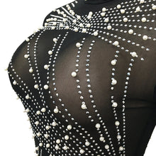 Load image into Gallery viewer, Sexy mesh rhinestone fringed dress（AY1721）
