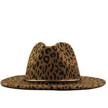 Load image into Gallery viewer, Hot Selling Metallic Leopard Print Jazz Hat
