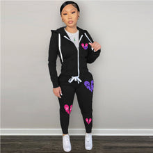 Load image into Gallery viewer, New zipper printed hoodie suit（AY2475）
