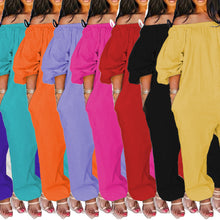 Load image into Gallery viewer, Hot sale plus size loose solid color jumpsuit
