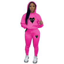 Load image into Gallery viewer, Personalized printed casual fashion hoodie two-piece set AY2588
