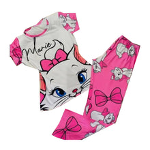 Load image into Gallery viewer, women&#39;s cartoon printed short-sleeved trousers two-piece suit
