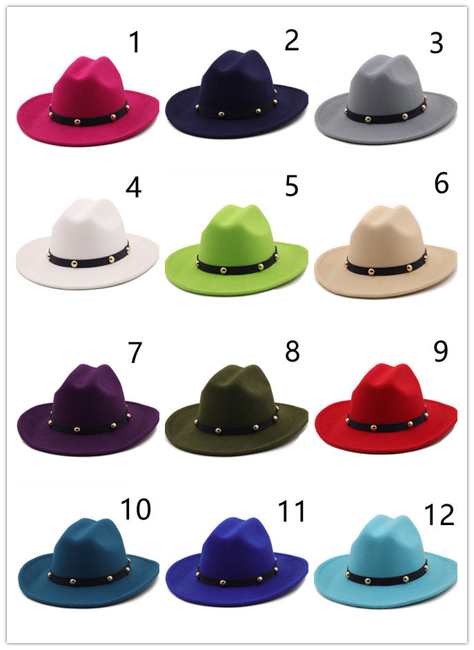 rivet felt jazz hat top hat（AE4037)