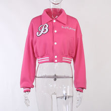 Load image into Gallery viewer, Embroidered Letter Print Baseball Jacket（AY2370）
