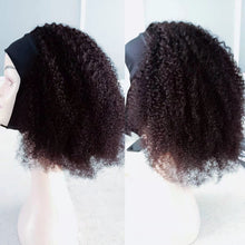 Load image into Gallery viewer, Human hair Headband afro kinky curly wigs(AH5047)
