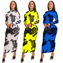 Load image into Gallery viewer, Fashion temperament print dress（AY2366）
