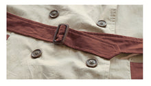Load image into Gallery viewer, Children&#39;s contrast color long button trench coat（AY1340）
