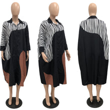 Load image into Gallery viewer, Colorblock Doll Sleeve Shirt Dress（AY2418）
