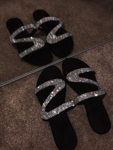 Load image into Gallery viewer, Z-shaped diamond slippers
