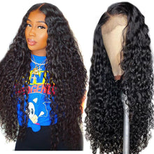 Load image into Gallery viewer, Human hair water wave lace frontal wigs 13*4 wigs(AH5032)
