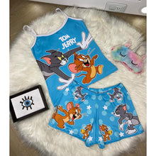 Load image into Gallery viewer, Graphic Print Suspender Shorts Set（AY2244）
