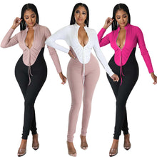 Load image into Gallery viewer, Fashion Patchwork Slim Jumpsuit（AY2391）
