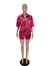 Load image into Gallery viewer, Solid shirt loose two piece set AY2134
