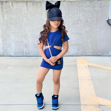 Load image into Gallery viewer, Children Short sleeve open waist dress AY2151
