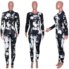 Load image into Gallery viewer, Sexy Tie Dye Print Crew Neck Jumpsuit（AY1666）
