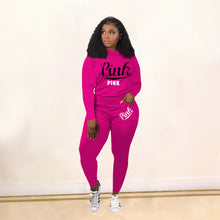 Load image into Gallery viewer, PINK letter printing casual fashion suit (AY1222)
