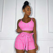 Load image into Gallery viewer, Fashion plaid sling set AY1009
