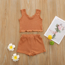Load image into Gallery viewer, Hot selling children&#39;s solid color sleeveless suit
